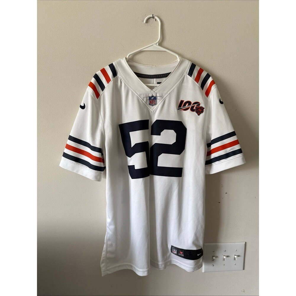 Men’s Nike Khalil Mack #52 Chicago Bears Vapor Lmtd Jersey 100th Patch Sz L RARE
